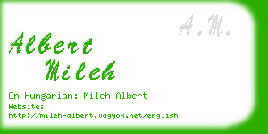 albert mileh business card